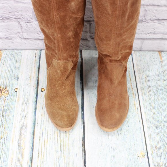 *Bronx Brown Leather Knee High Heeled Boots Size 37 - Picture 5 of 9